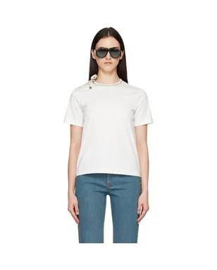 Burberry Tie-Sleeve コットン Tシャツ - サムネイル1