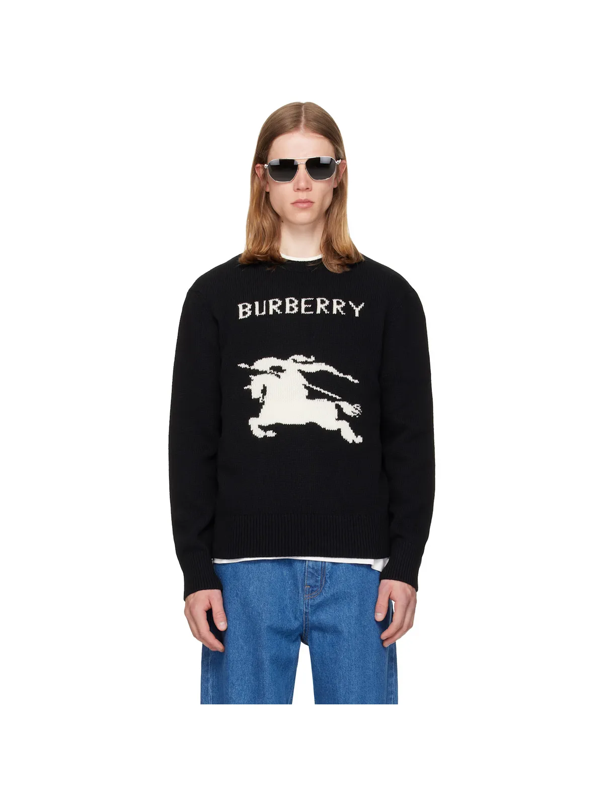 Burberry Knight ウール カシミヤ セーター - 画像1