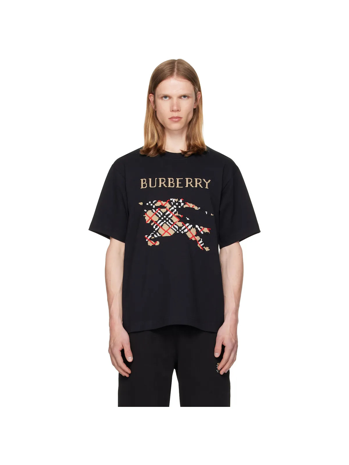 Burberry Cross Stitch Knight コットン Tシャツ - 画像1