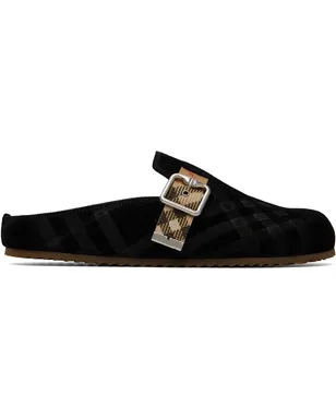 Burberry Urchin チェック スエード スリッポン - サムネイル1