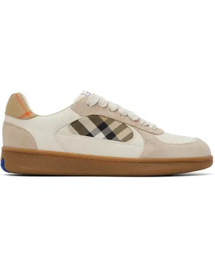 Burberry Leather Suede & Check Terrace スニーカー - サムネイル1