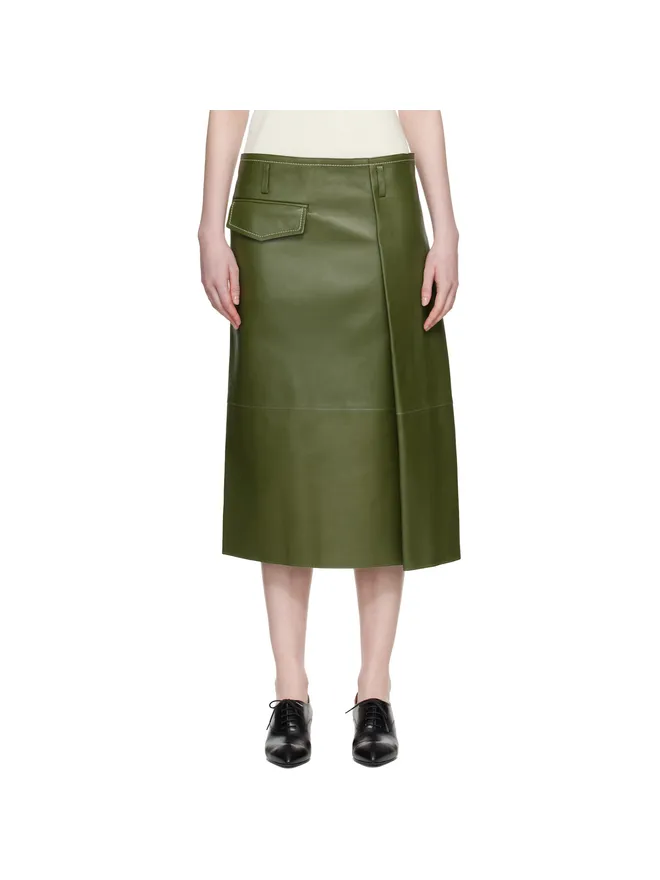 Marni Marni Pocket Bonded Nappa Leather ミディアムスカートの商品画像