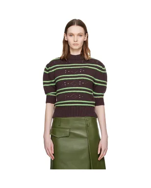 Marni ボーダー 半袖 クルーネックセーター - サムネイル1