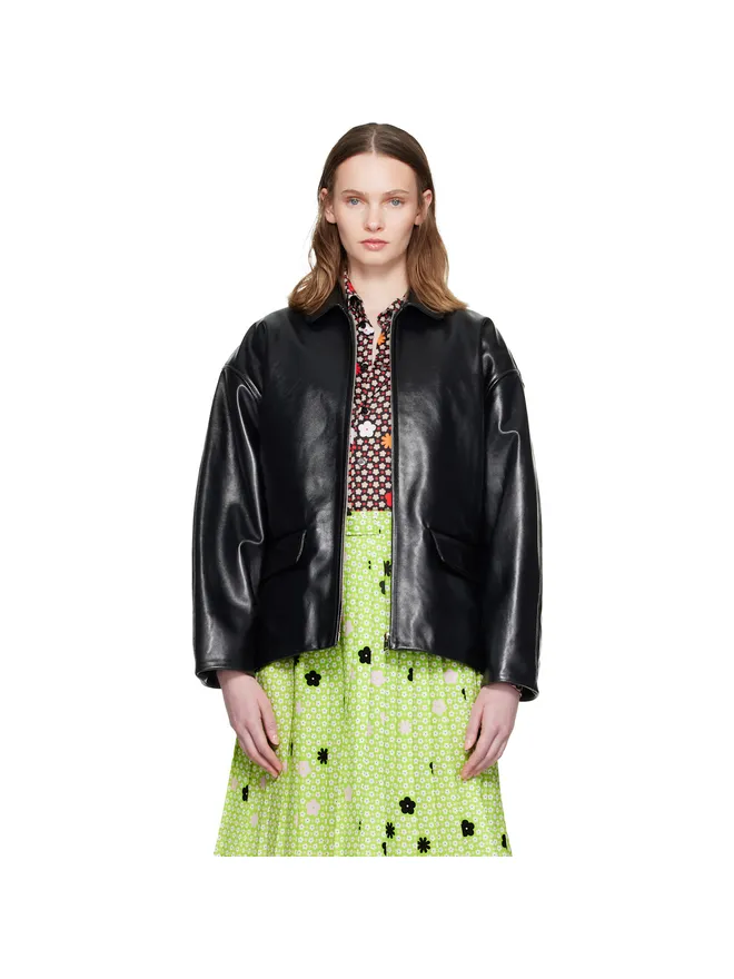 Marni Marni ポインテッドカラー レザージャケットの商品画像