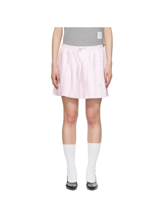 Thom Browne Thom Browne Oxford 4-Bar Drawstring Pleated ミニスカートの商品画像