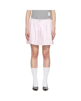 Thom Browne Oxford 4-Bar Drawstring Pleated ミニスカート - サムネイル1