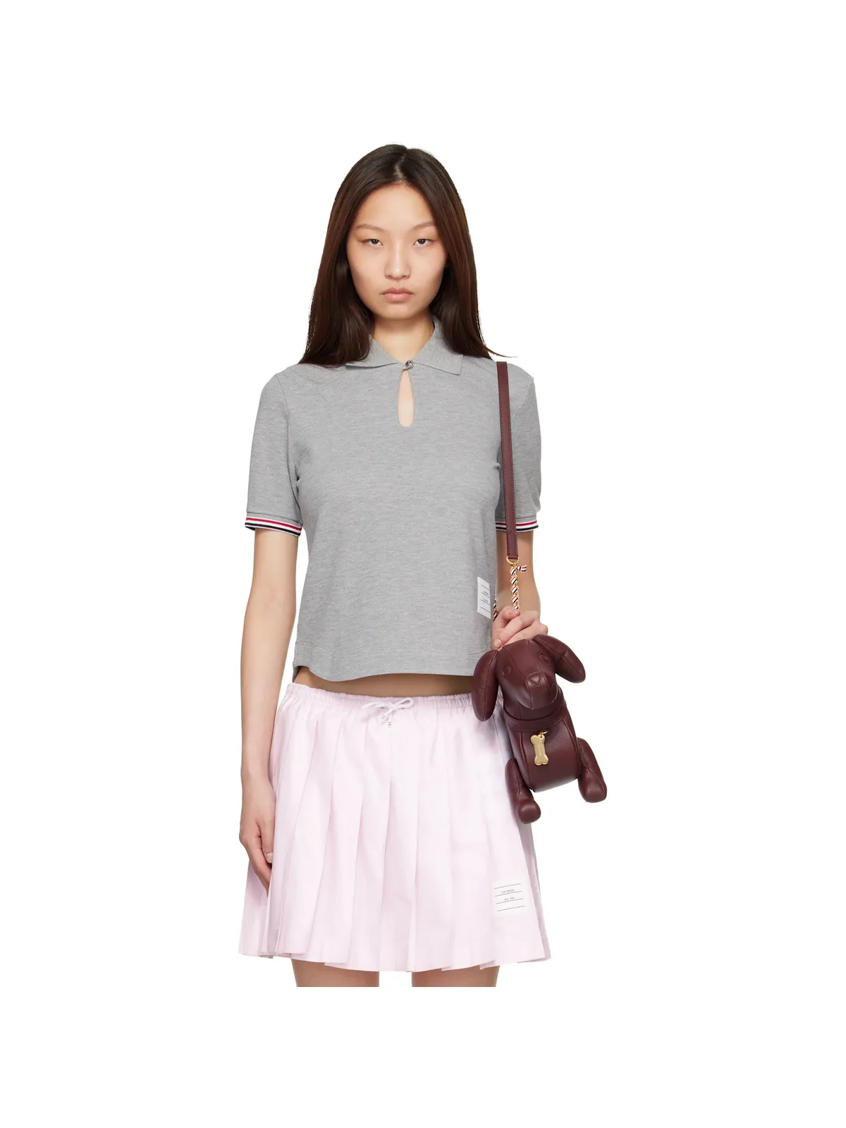 Thom Browne Pique Keyhole ポロシャツ - 画像1