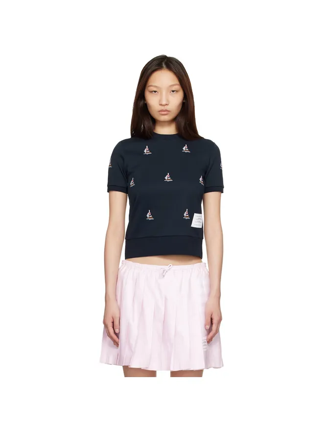 Thom Browne Thom Browne Cotton Milano Sailboat Rib Tシャツの商品画像