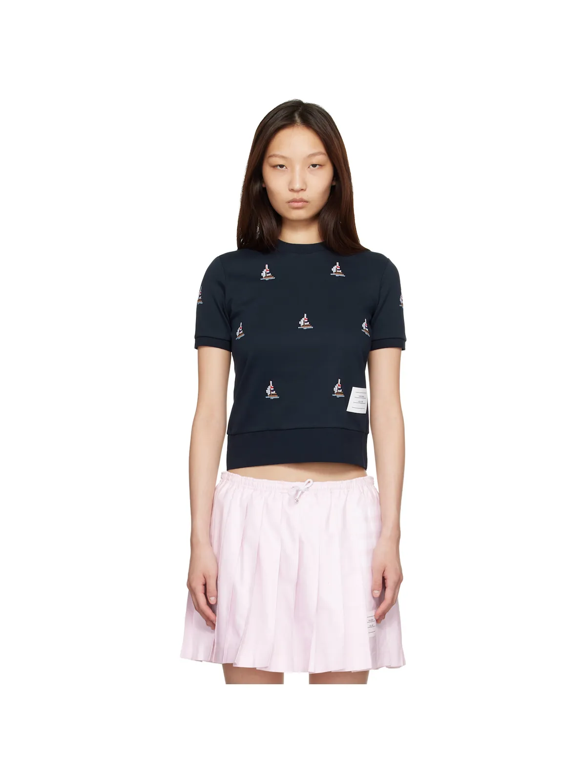 Thom Browne Cotton Milano Sailboat Rib Tシャツ - 画像1
