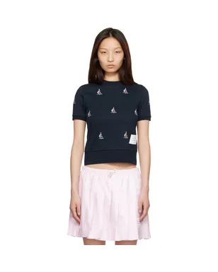 Thom Browne Cotton Milano Sailboat Rib Tシャツ - サムネイル1