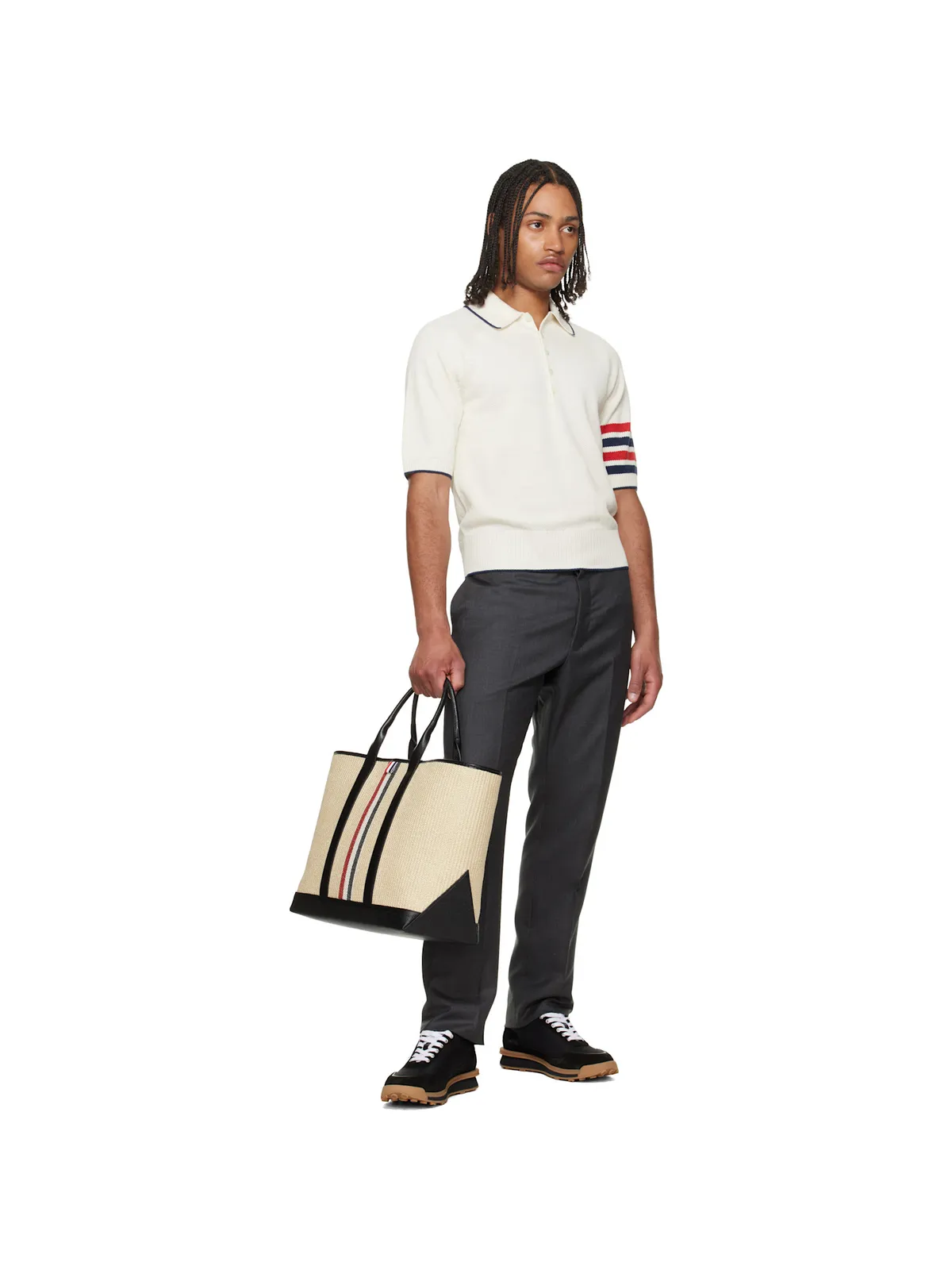 Thom Browne ミディアム Tool RWB Stripe トートバッグ - 画像4