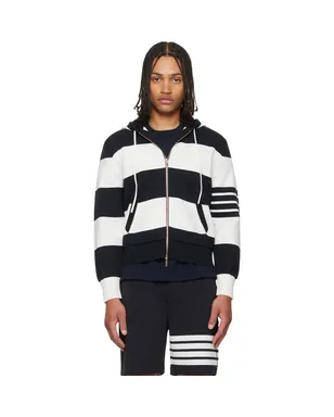 Thom Browne Hector 4-Bar ラグビー フーディ - サムネイル1