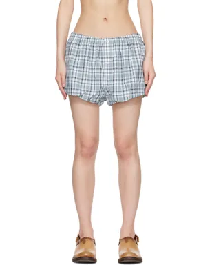 Acne Studios Gathered チェック ショートパンツ - サムネイル1