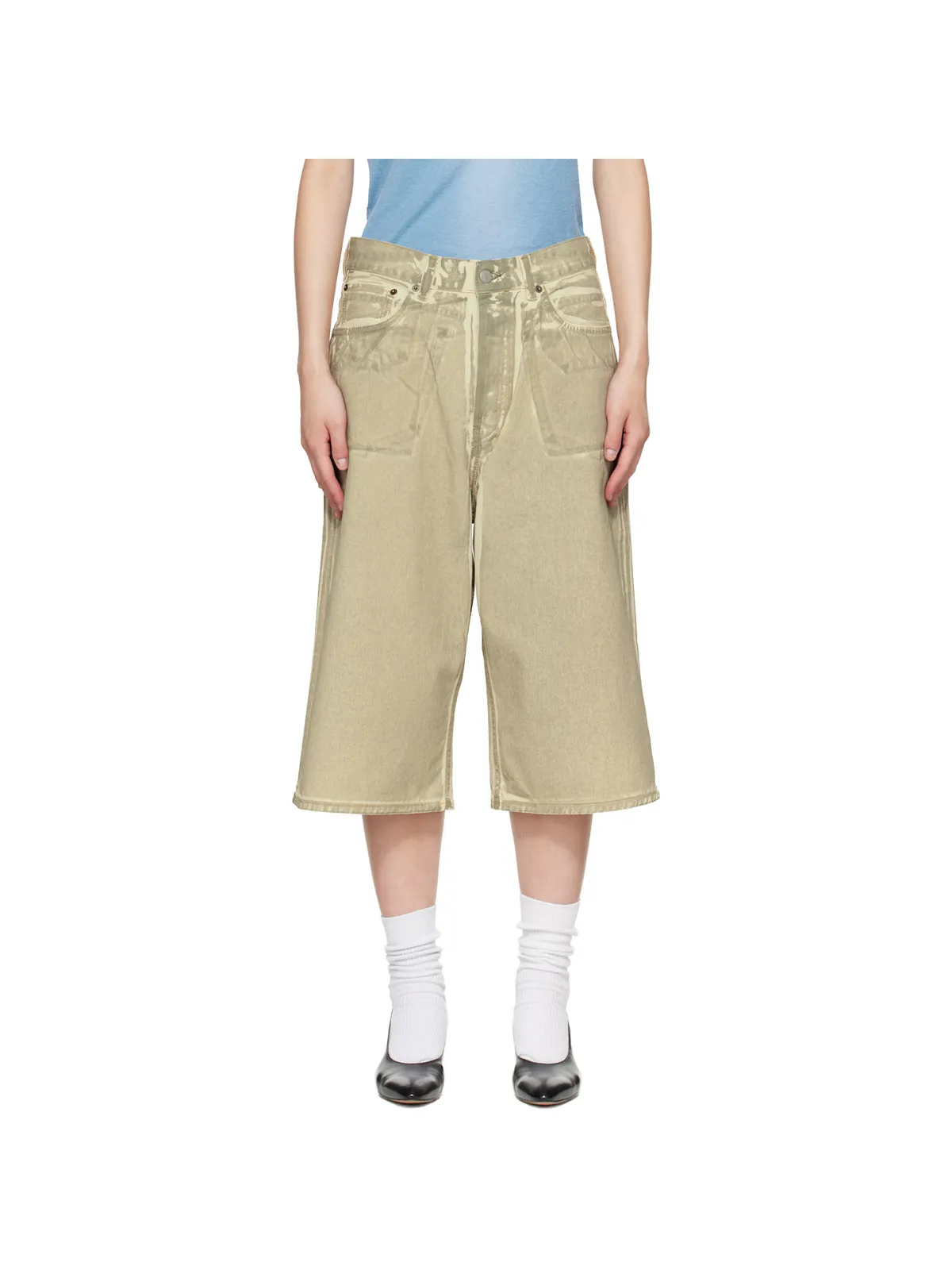 Acne Studios オーバーダイ デニムショートパンツ - 画像1