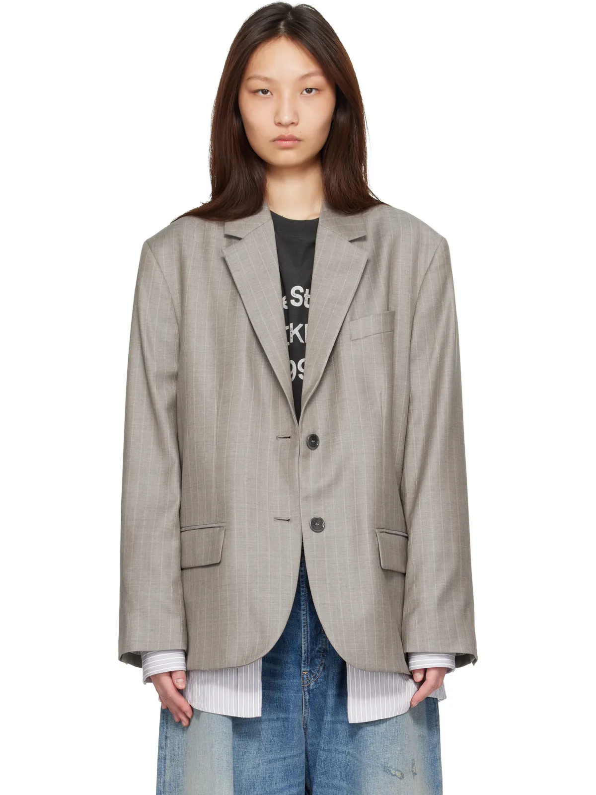 Acne Studios レイヤード スーツ テーラードジャケット - 画像1