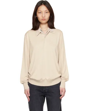 Acne Studios レイヤード シルク ニットポロシャツ - サムネイル1