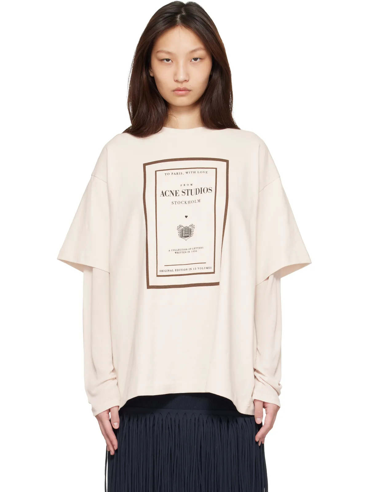 Acne Studios Layered グラフィックTシャツ - 画像1