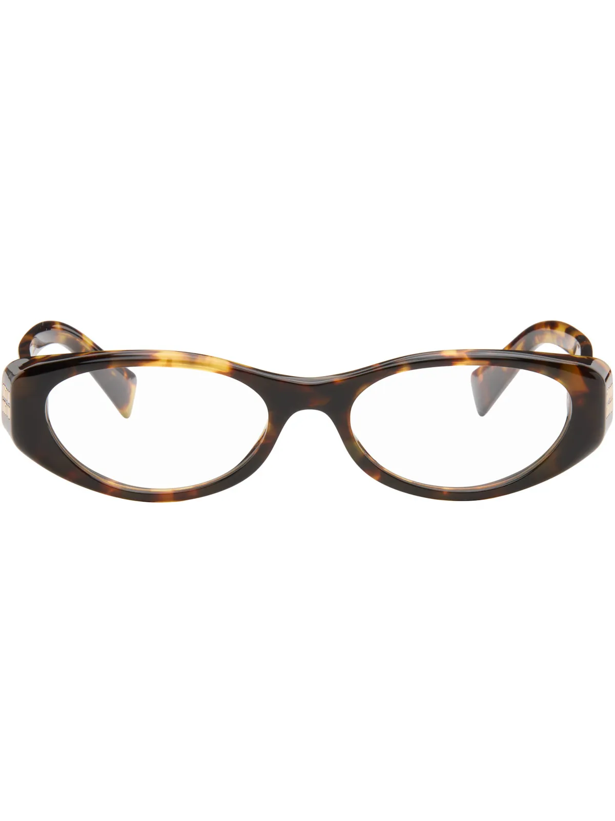 Miu Miu Eyewear トータスシェル オーバルメガネ - 画像1