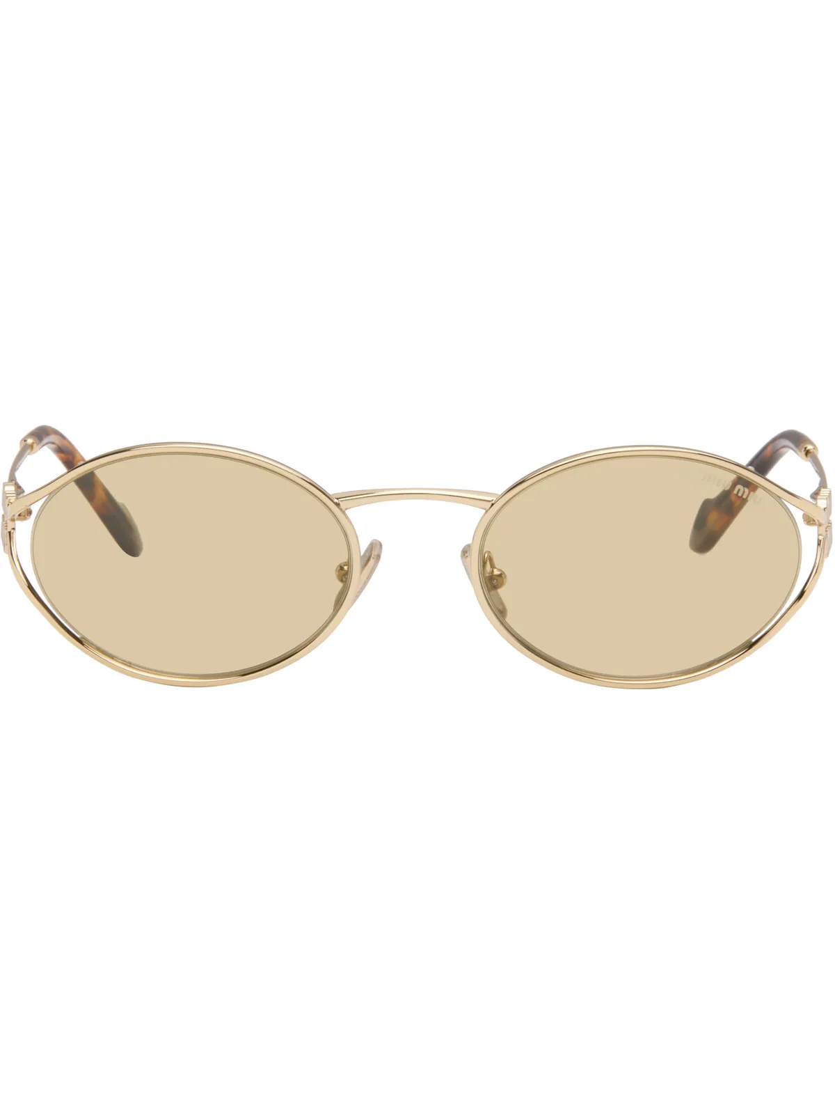 Miu Miu Eyewear メタル オーバルサングラス - 画像1