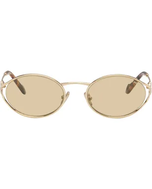 Miu Miu Eyewear メタル オーバルサングラス - サムネイル1
