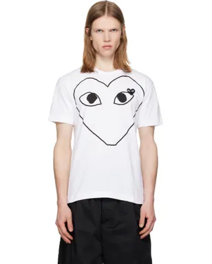 COMME des GARÇONS PLAY アウトライン ハート Tシャツ - サムネイル1