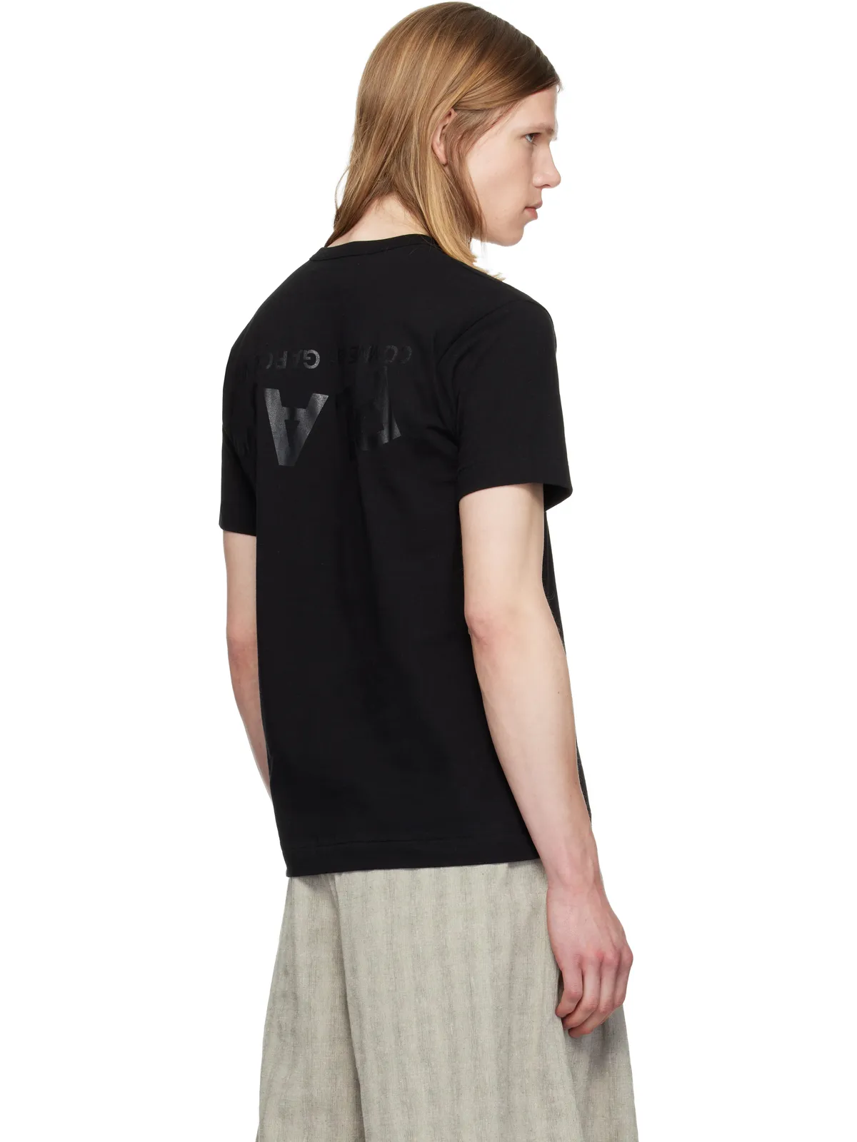 COMME des GARÇONS PLAY Logo Text Tシャツ - 画像3