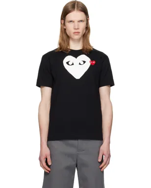COMME des GARÇONS PLAY 'Red Emblem White Heart' Tシャツ - サムネイル1