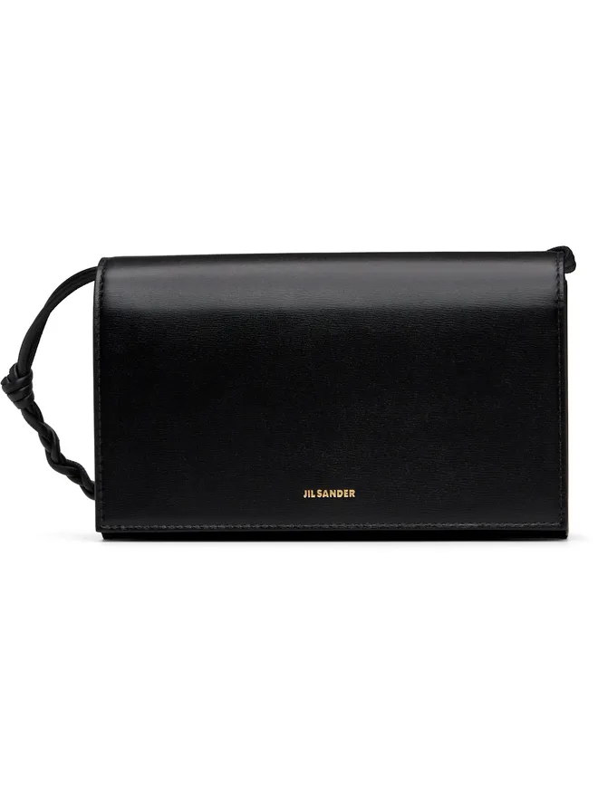 Jil Sander Jil Sander ブラックStrap Tangle Wallet バッグの商品画像