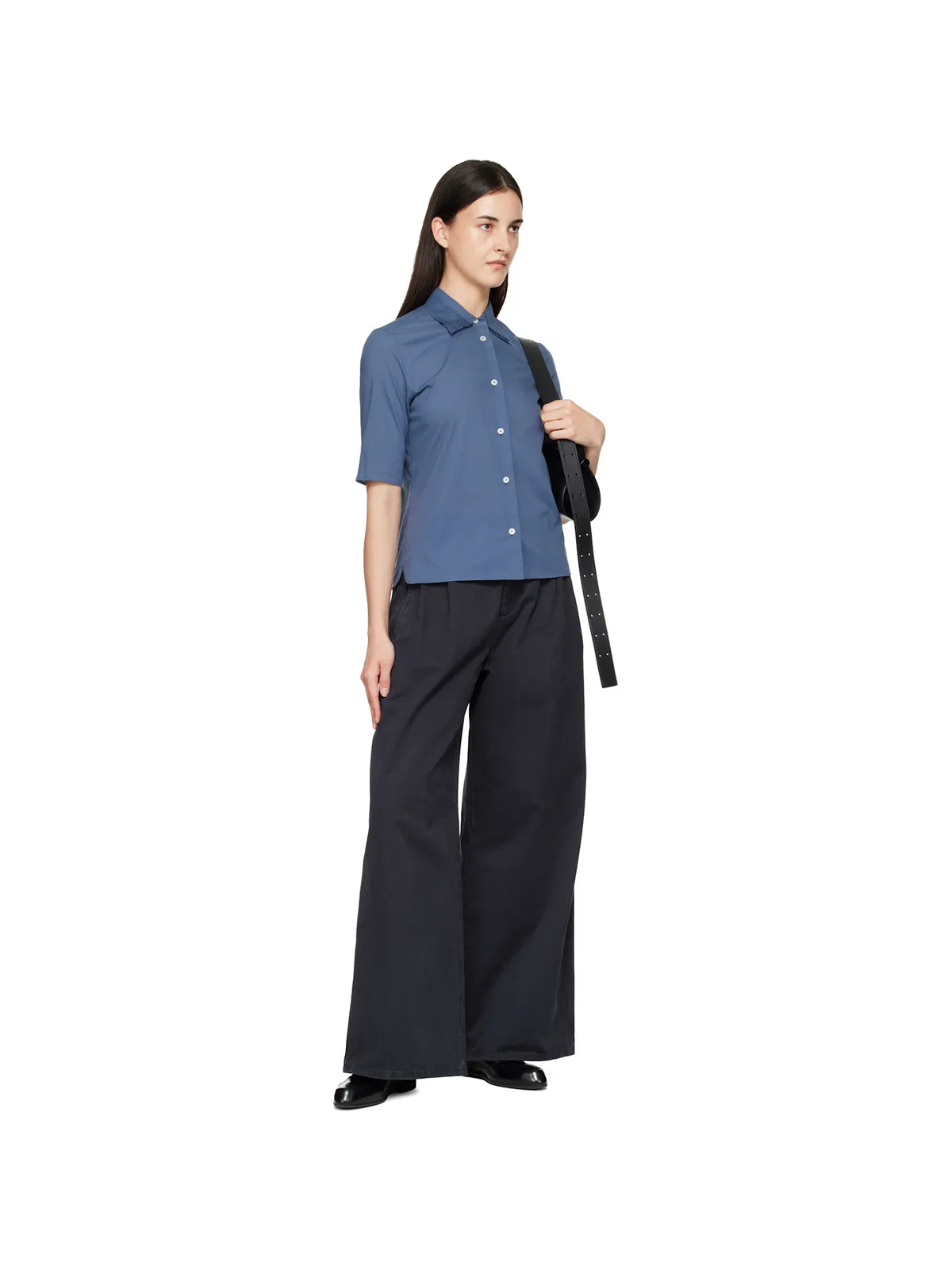 Jil Sander Back Darts スリムフィット 半袖 シャツ - 画像4
