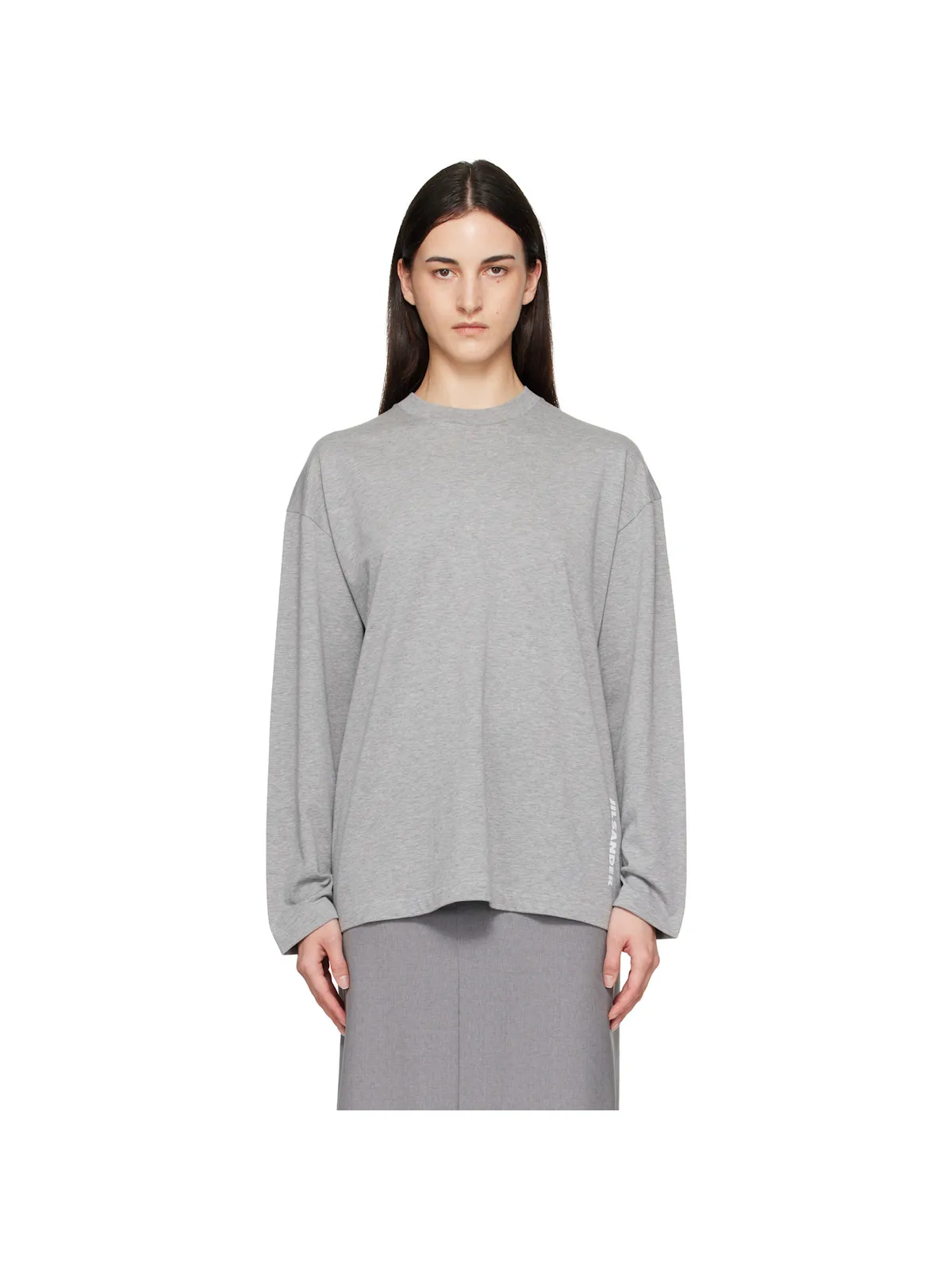 Jil Sander 長袖 クルーネック ボクシーフィット Tシャツ - 画像1