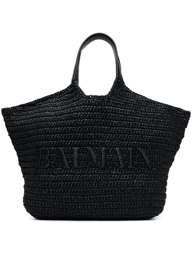 BALMAIN BALMAIN 'BALMAIN' クロシェ トートバッグの商品画像