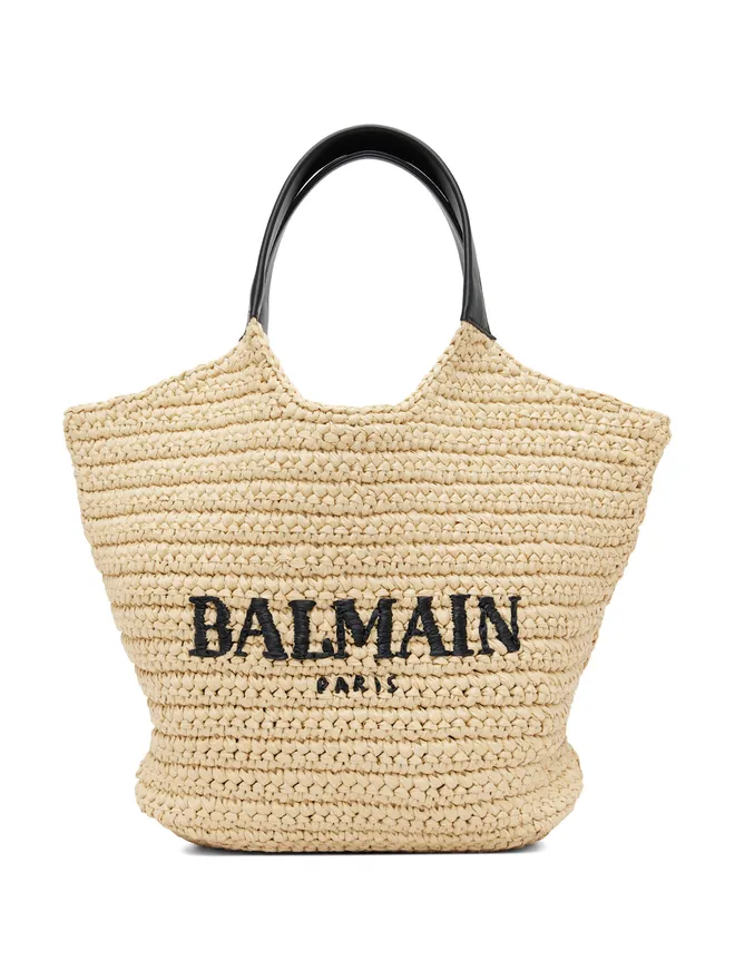 BALMAIN BALMAIN ミニ 'BALMAIN' クロシェ トートバッグの商品画像
