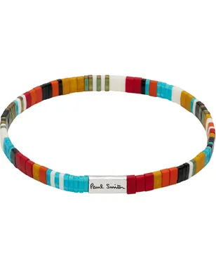 Paul Smith 'Signature Stripe' フラットビーズ ブレスレット - サムネイル1
