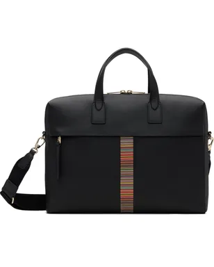 Paul Smith 'Signature Stripe' Trim Folio レザー ブリーフケース - サムネイル1