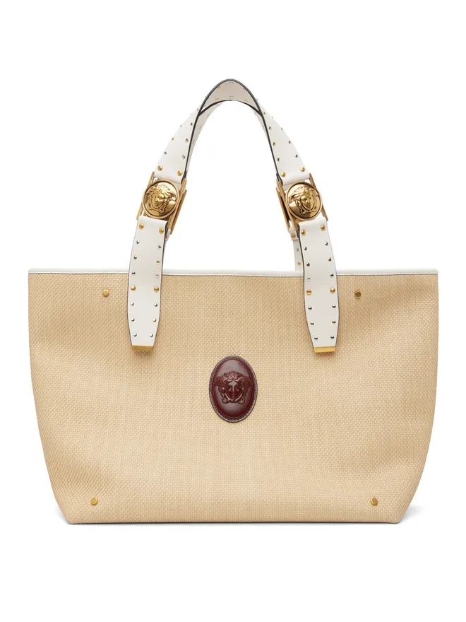 VERSACE VERSACE ラージ Rivière ラフィア トートバッグの商品画像