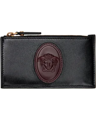 VERSACE Roomy レザー ジップカードケース - サムネイル1