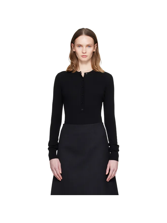Stella McCartney Stella McCartney クルーネック リブ 長袖ボディスーツの商品画像