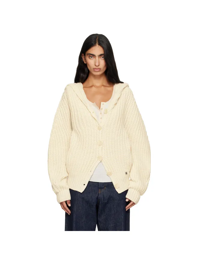Stella McCartney Stella McCartney チャンキーリブ フード付き カーディガンの商品画像