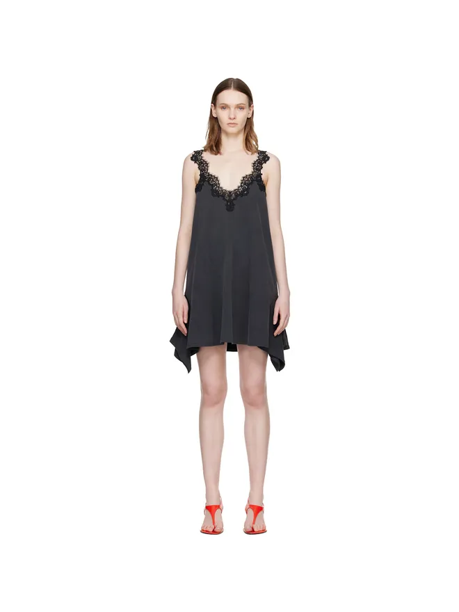 Stella McCartney Stella McCartney Lace Mix Washed ジャージコットン ミニワンピースの商品画像
