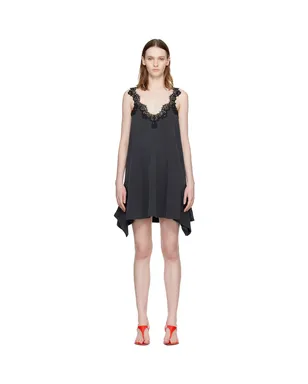 Stella McCartney Lace Mix Washed ジャージコットン ミニワンピース - サムネイル1