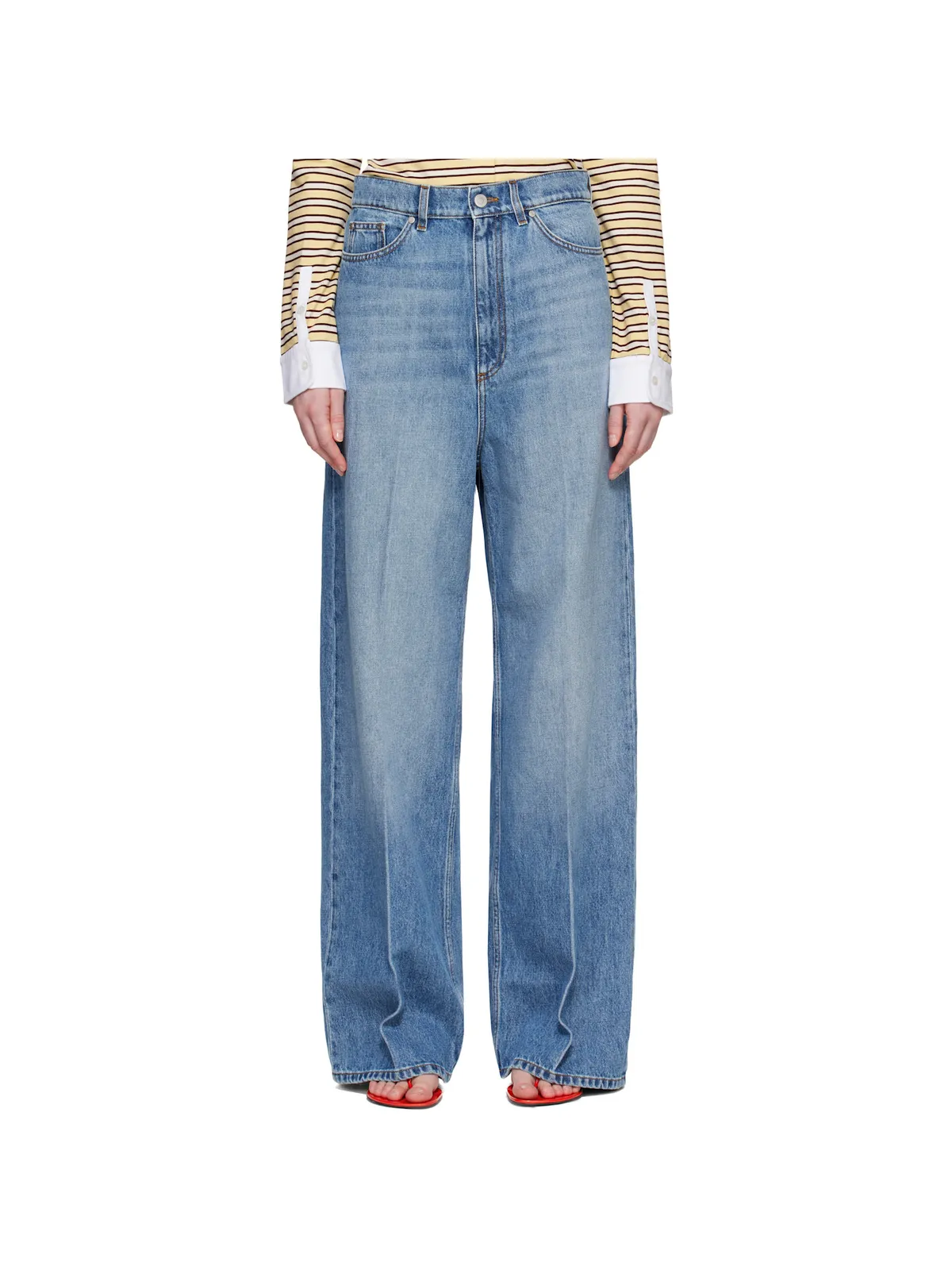 Stella McCartney フェード ワイドレッグ ハイウエスト ジーンズ - 画像1