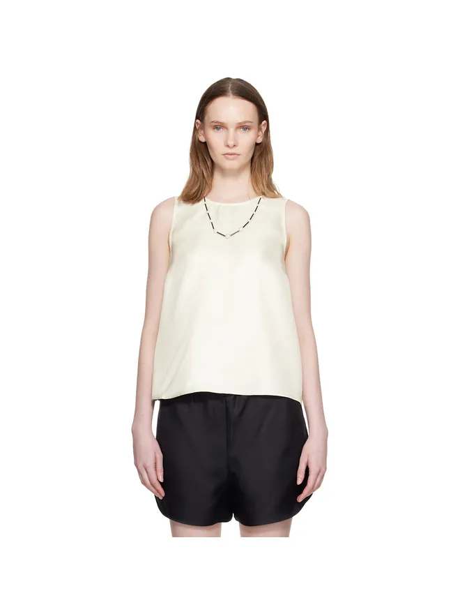 Loulou de Saison Loulou de Saison Gema ノースリーブ シルク トップスの商品画像